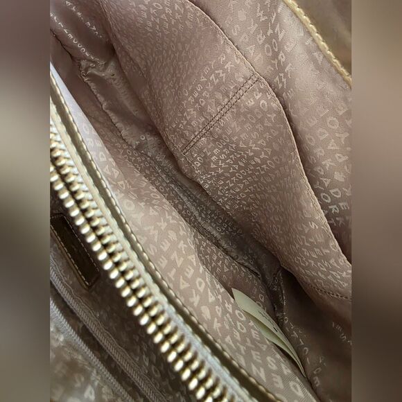 Kate Spade Quinn Beale Street Gold Metallic Embossed Tote 10x12x3.5 - Picture 13 of 13